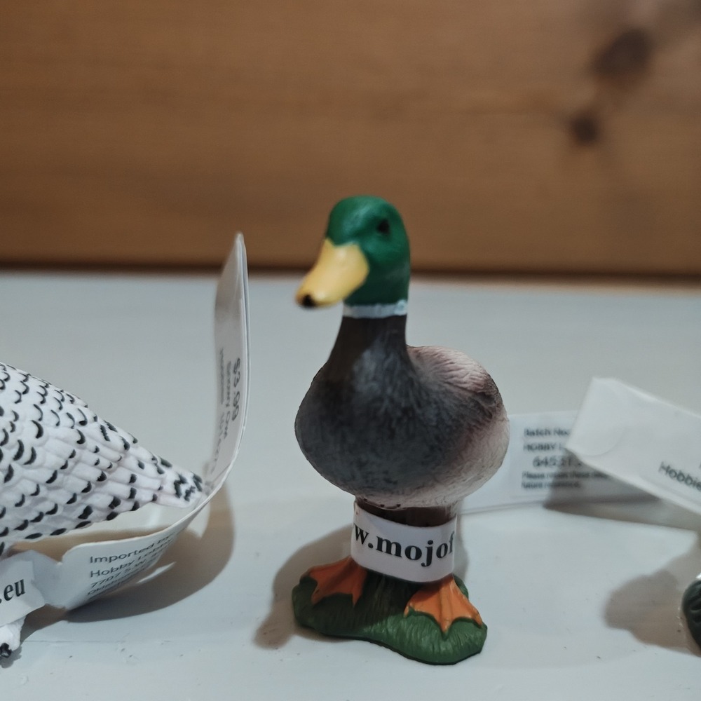 Lot of 3 Mojo Farm Birds Rooster Mallard Duck Snowy Owl - Picture 3 of 5